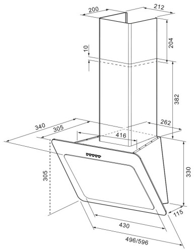 Кухонная вытяжка Krona Liva 600 PB белый