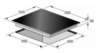 Газовая варочная панель Kuche GGH 640 IF