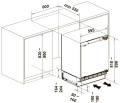 Встраиваемый холодильник Lex RBI 103 DF