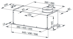 Встраиваемая вытяжка Weissgauff Alpha 45 PB BL