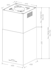 Кухонная вытяжка Korting KHA 45970 N Cube
