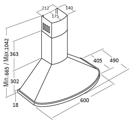 Кухонная вытяжка Kuppersberg Bona 60 C Bronze