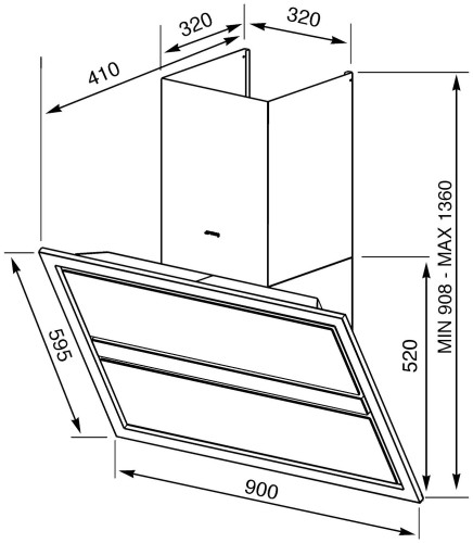 Кухонная вытяжка Smeg KCV9SE2