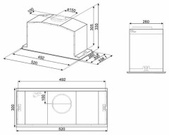 Встраиваемая вытяжка Smeg KICGR52X