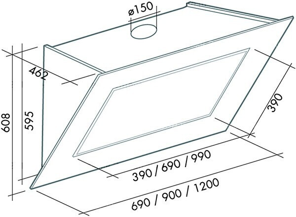 Кухонная вытяжка Falmec Quasar 120 vetro 800 STEC
