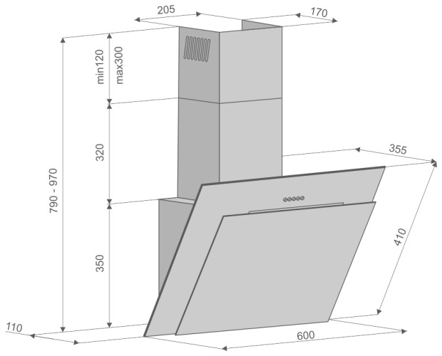 Кухонная вытяжка Konigin Terra 60