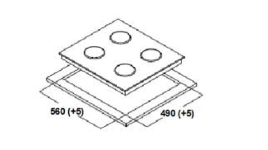 Газовая варочная панель Oasis P-MRR (B)