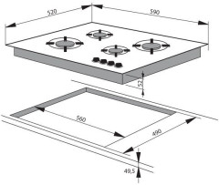 Газовая варочная панель Hansa BHGA 610791