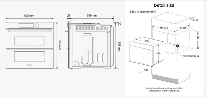 Электрический духовой шкаф Samsung NV7B5765RAK/WT