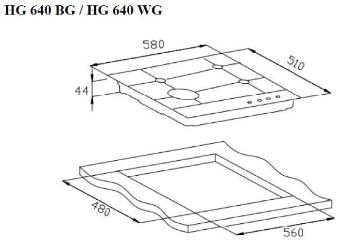 Газовая варочная панель Weissgauff HG 640 WG