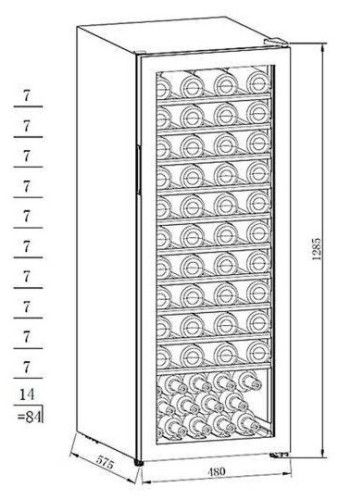 Винный шкаф MAUNFELD MFWC-201S84