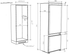 Встраиваемый холодильник Candy CBL 3518FRU