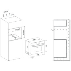 Встраиваемая микроволновая печь Krona ONYX 45H mw BL/BL