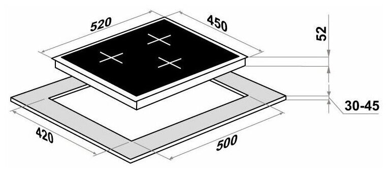 Электрическая варочная панель MAUNFELD CVCE453BK