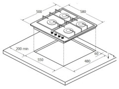 Газовая варочная панель MONSHER MHGR 61 C