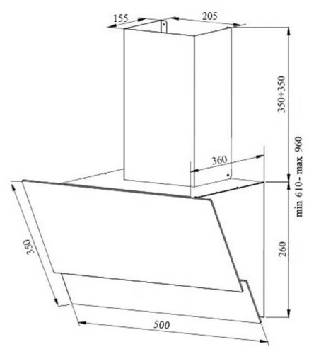 Кухонная вытяжка Germes Loksa 50