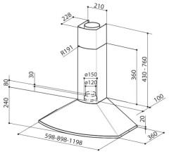 Кухонная вытяжка Faber Tender X A90