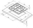 Газовая варочная панель Darina 1T1 BGM 341 11 W