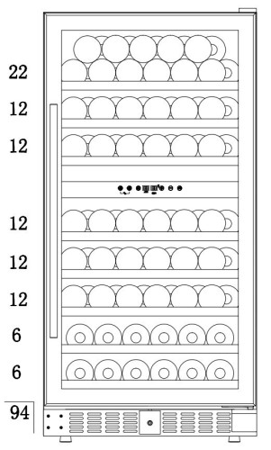 Винный шкаф Meyvel MV46-WM1-BAR1.4-C