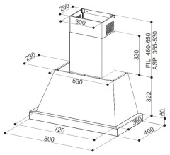 Кухонная вытяжка Faber Thea IS EV8 DG Matt A80 SC