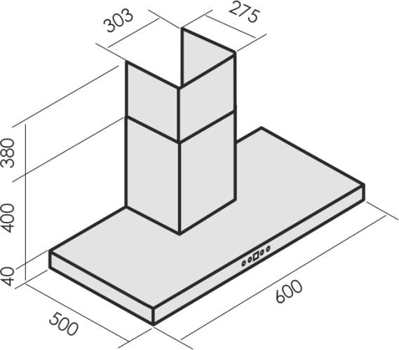 Кухонная вытяжка MBS Musa 160 inox