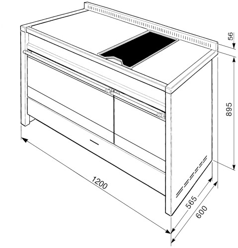 Комбинированная плита Smeg A3 7