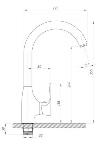 Смеситель для кухни ПСМ-Профсан Элит PSM-100-3
