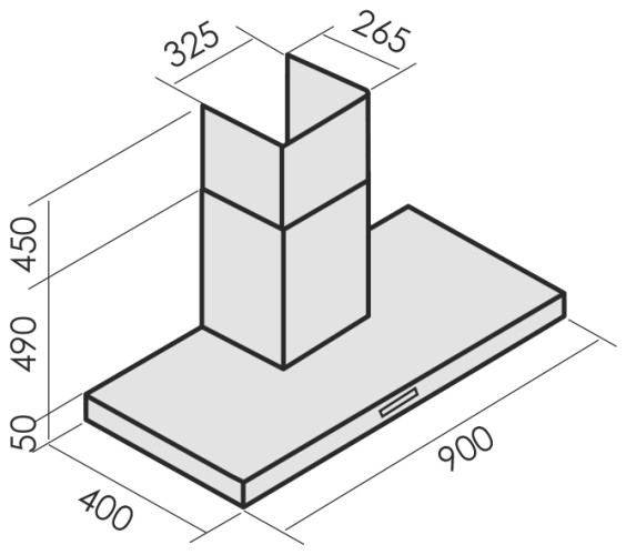 Кухонная вытяжка MBS Trinia 190 Glass White