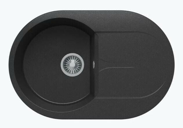 Кухонная мойка Polygran ATOL-760 №16 Черная