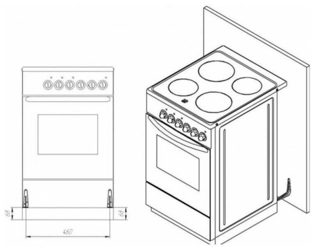 Комбинированная плита Лысьва ЭГ 1 3г14 МС 2у вишневый без крышки