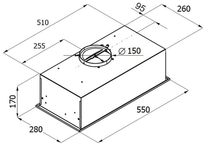 Встраиваемая вытяжка MONSHER Inna 55 X