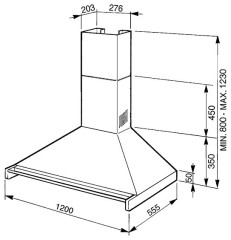Кухонная вытяжка Smeg KD120XE