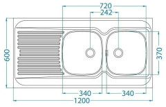 Кухонная мойка Alveus CLASSIC 100R NAT-60 1009085