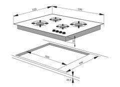 Газовая варочная панель Hansa BHGA 61059