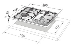 Газовая варочная панель Delonghi AVF 46 PRO