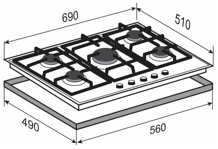 Газовая варочная панель Zigmund Shtain G 15 7 A