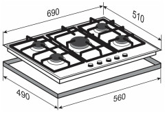 Газовая варочная панель Zigmund Shtain G 15 7 A