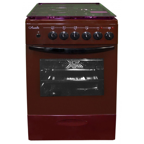 Комбинированная плита Лысьва ЭГ 1/3г14 МС-2у коричневый стеклянная крышка