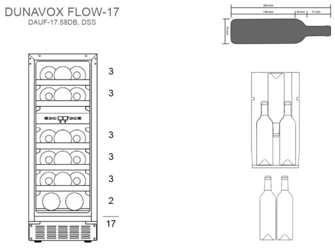 Винный шкаф Dunavox DAUF 17 58DSS
