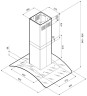 Кухонная вытяжка KRONA SHARLOTTA isola 600 inox glass 5P