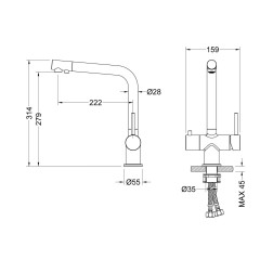 Смеситель для кухни Timo Saona 2396/00F хром