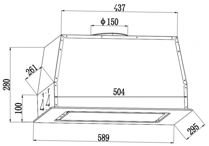 Встраиваемая вытяжка Grand Belfor GC 60 черный