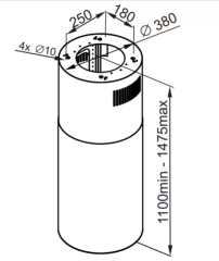 Островная вытяжка Maunfeld Lee Isla 39 медный КА-00015739