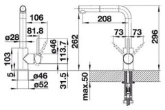 Смеситель для мойки Blanco Mila-S хром