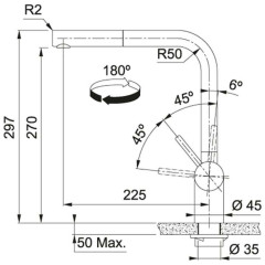 Смеситель для кухни Franke Atlas черный матовый 115.0550.427