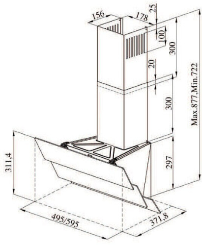 Кухонная вытяжка Darina Slide GD603B
