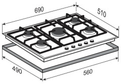 Газовая варочная панель Zigmund Shtain G 15 7 X
