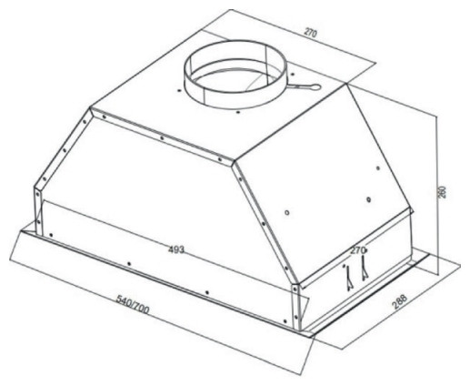 Встраиваемая вытяжка Kuppersberg INTRO 70 BLACK