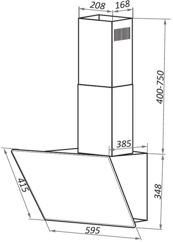 Кухонная вытяжка MAUNFELD EAGLE 850 60 Glass White
