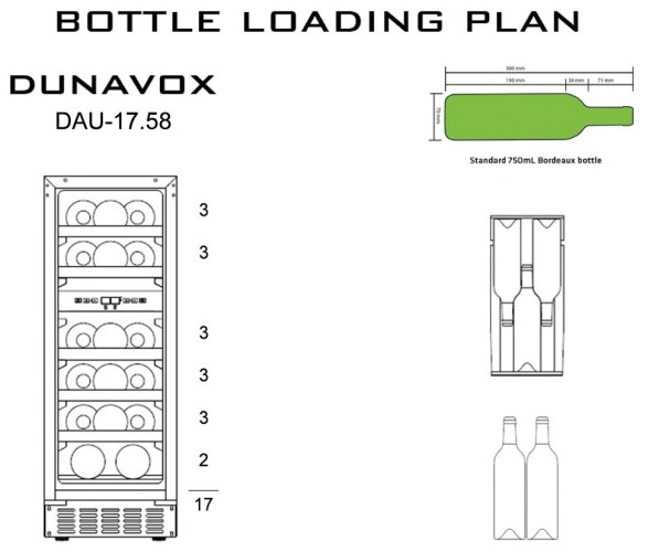 Винный шкаф Dunavox DAUF 17 58DB